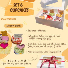Set 6 cupcakes