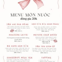 Menu nước